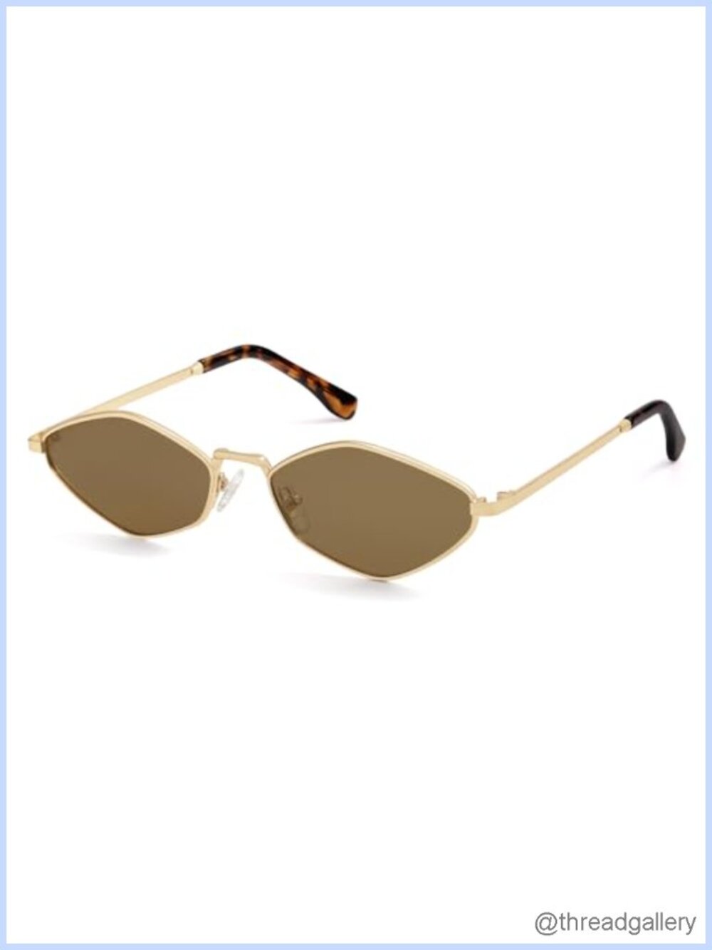 Retro Polarized Sunglasses Vintage Narrow Irregular Shades UV400